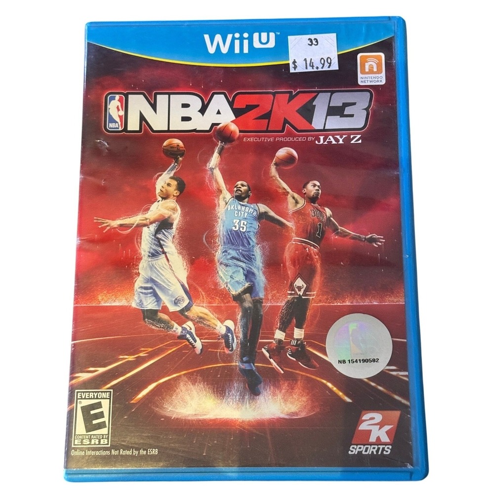 NBA 2K13 Nintendo Wii U 2012 Basketball Video Game 2K Sports Jay Z Produced